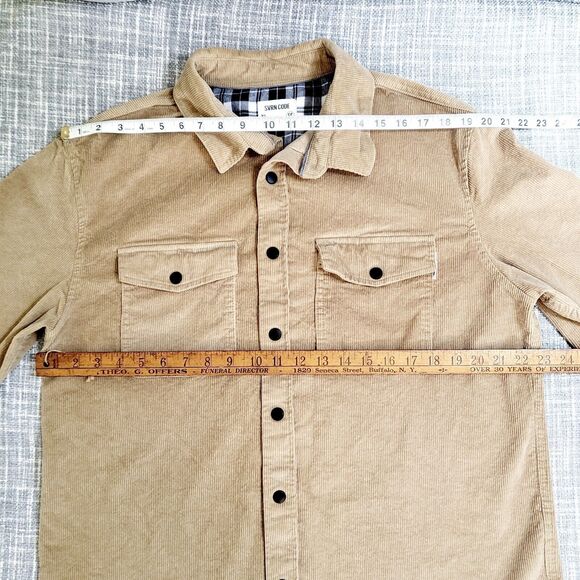 Sovereign Code Fresh Corduroy Shirt Rugged Khaki Men's XL - Picture 7 of 12